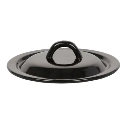 Produktbild von Emaillierter Topfdeckel 22 cm, klassisch schwarz, Stahl, spülmaschinengeeignet