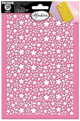 Productafbeelding van Siliconen sjabloon, 21x14,8 cm - Bloemetjes