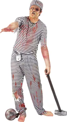Produktbild von Gefangener Zombie Kostüm für Herren Gr. M/L, Größe:L