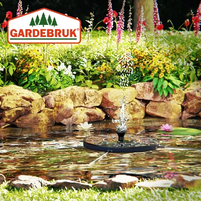 Produktbild von GARDEBRUK® Solar Springbrunnen 7 Effekte 180L/h Solarpanel 160mm 1,4 Watt Garten Wasserspiel Gartenbrunnen Wasserpumpe Teichpumpe Solarbrunnen Fontäne