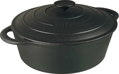 Image de KINGHOFF Cocotte en Fonte KH-2255 29cm 4,5L Noir