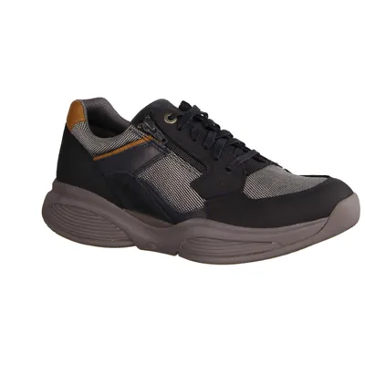 Produktbild von Xsensible SWX14 Schnürer, Herren, Leder/Textil, Navy/Cognac, NEU - Herrenschuhe Sneaker / Schnürschuh, Blau, leder/textil 