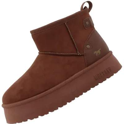 Image de Mustang Damen Stiefelette gefüttert braun