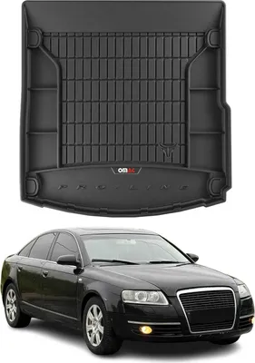 Image de OMAC Tapis de coffre caoutchouc pour Audi A6 Berline C6 2004-2011 Noir Premium