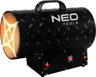 Obrázok produktu pre NEO TOOLS Plynový ohrievač 30kW, tlak 0,7 bar, spotreba paliva 2,18 kg/h, prietok vzduchu 1000 m3/h, reduktor tlaku, 1,5 m hadica, piezo