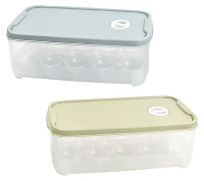 Eierdosen-Set 2er-Pack für 10 Eier, Kunststoff, stapelbar