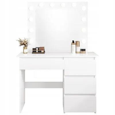 Obrázek produktu pro Make-Up Toaletní Stolek S Led Zrcadlem Moderní Loft 90 Cm