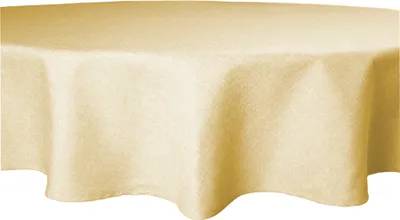 Produktbild von Tischdecke rund 180 cm gelb Leinenoptik Lotuseffekt Tischwäsche Wasserabweisend