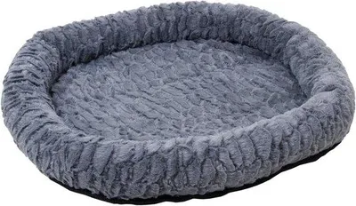 Image de Lit pour chaton « Donut » en forme de coque, gris, 45 x 40 cm