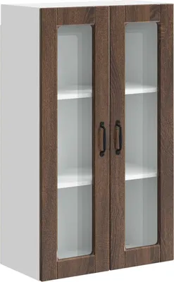 Immagine prodotto di Mobile in vetro da parete PORTO Rovere Marrone 60 x 31 x 100 cm
