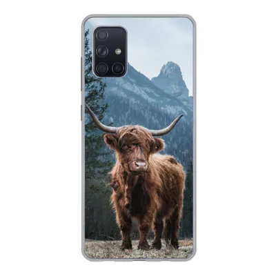 Produktbild von MuchoWow® Handyhülle Schutzhülle Hülle für Samsung Galaxy A51 Schottische Highlander - Tiere - Landschaft Silikon Softcase Handy Hülle - Schutzabdeckung