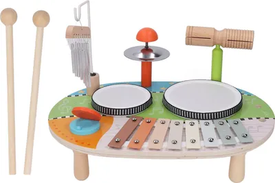Produktbild von Kids Drum Set Multifunktional und Windspiele Percussion Instrument Musik Aufklärungsspielzeug für Kinder