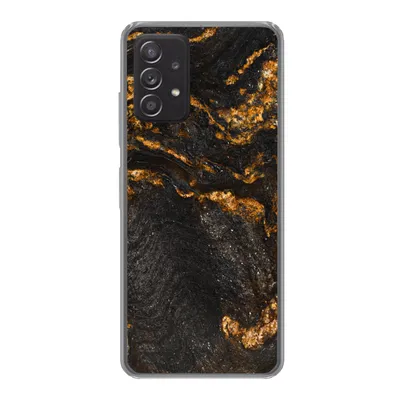 Produktbild von MuchoWow® Handyhülle Schutzhülle Hülle für Samsung galaxy a73 Marmor - Limette - Schwarz - Gold - Marmoroptik - Luxus Silikon Softcase Handy Hülle - Handyhülle