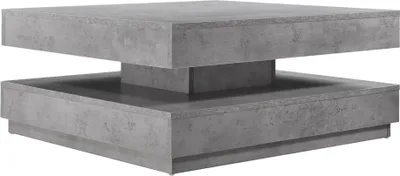 Immagine prodotto di In And OutdoorMatch Tavolino Nyasia - Con piano d'appoggio girevole - Aspetto concreto - Truciolato - Design moderno