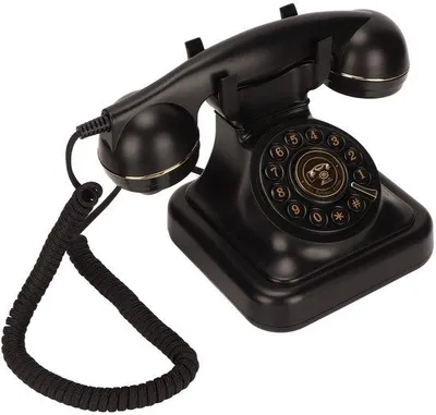 Obrázek produktu pro Retro telefon s klasickým designem, otočným volicím kolečkem a nastavitelným hlasitostem – vintage telefon pro seniory, vhodný jako dekorace do domácnosti.