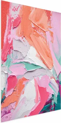 Produktbild von Posterpapier Poster - Pink Palette - vibrant shades of pink, orange, and green on canvas 40x60 cm Muster a-B-10127-ao-a