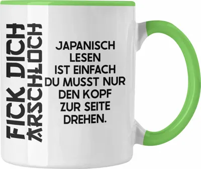 Produktbild von Trendation - Anime Tasse Geschenk Spruch Kaffeetasse Geschenke Deko Japanisch Japan Japaner (Grün)