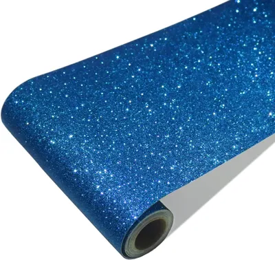 Productafbeelding van Zelfklevend behang 20 cm x 900 cm, blauw, met glitter, voor meubels