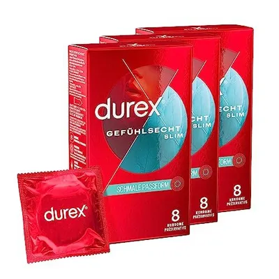 Produktbild von Durex Gefühlsecht Slim Kondome 3 x 8 Stück