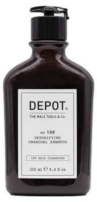 Obrázok produktu pre Depot 100 Šampón na čistenie vlasov č. 105, aktívne uhlie, šampón na detoxikáciu, 250 ml