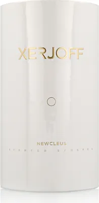 A white cylindrical bottle with gold lettering.