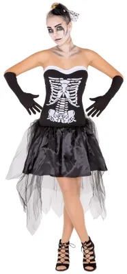 Produktbild von dressforfun® Frauenkostüm y Skelett Lady