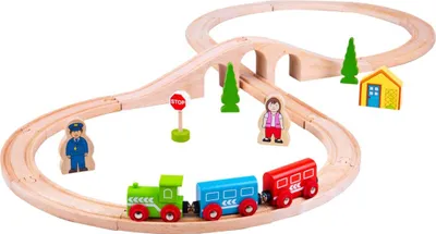 Zdjęcie produktu dla Drewniany tor kolejowy Bigjigs Rail ósemka