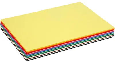 Produktbild von Bastelkarton, farbig, A3, Blatt 297x420 mm, 180 g, Sortierte Farben, 300 Bl. sort./ 1 Pck