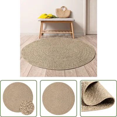 Produktbild von The Living Store Teppich ZIZUR Ø 200 cm Jute-Optik Indoor und Outdoor