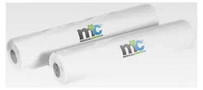 Produktbild von Ärztekrepp, Ärzterolle, Liegenabdeckung, Liegenpapier, Liegenschutz, perforiert, 2-lagig, Zellstoff, 59 cm x 50 m, 2 x 1 Rolle, weiß
