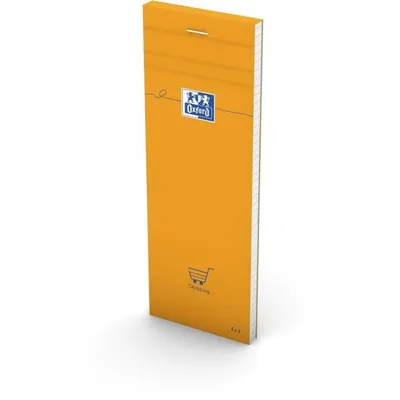 Produktbild von Oxford Notizblock 74 x 210 mm kariert 80 Blatt orange