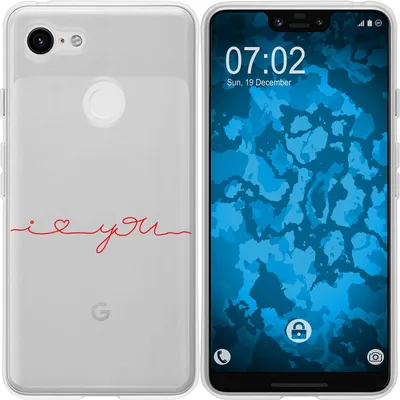 Produktbild von PhoneNatic Case kompatibel mit Google Pixel 3 XL Silikon-Hülle in Love Wörter M2