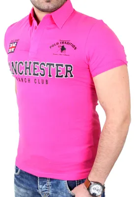 Produktbild von Reslad Poloshirt Herren Clubwear Polo Kragen Manchester RS-277 Pink S