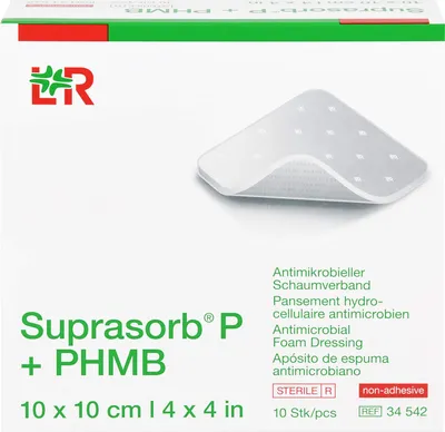 Image de Pansement mousse Suprasorb P+Phmb 10x10 cm 10 pces