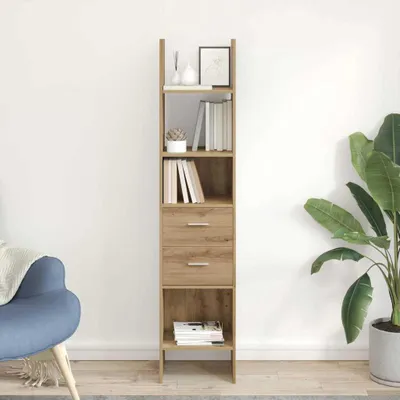 Image de Maison Exclusive - Étagère de bibliothèque, 2 niveaux, 40 x 35 x 180 cm, en panneaux de bois