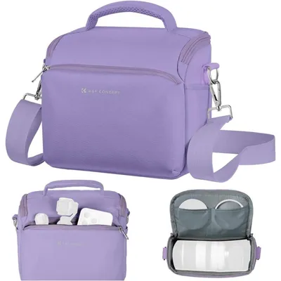 Productafbeelding van Camera tas, schoudertas, SLR-tas voor fotografen, paars, 23x18,5x13 cm