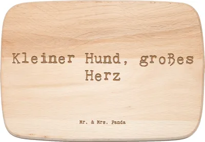 Produktbild von Mr. & Mrs. Panda Schneidebrett Holz Spruch Chihuahua Liebe - Transparent - Geschenk, Hundesprüche, Hunde, Frühstücksbrettchen, Hunderassen, loyaler Hund, massivholzbrett