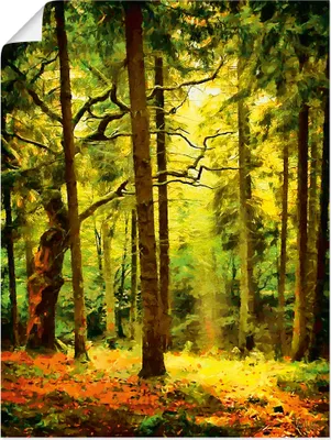 Produktbild von ARTland Poster Wald II Größe: 45x60 cm