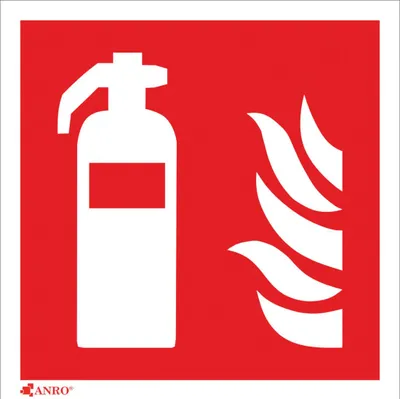 Produktbild von 5x Brandschutzschild „Feuerlöscher“ – 150×150 mm, PVC, nachleuchtend