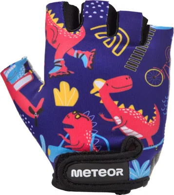 Produktbild von Meteor Kinder Fahrradhandschuhe, Bike Gel BMX Handschuh, Jungen Fahrrad-Handschuhe, Mädchen Radhandschuhe XS Dino cars