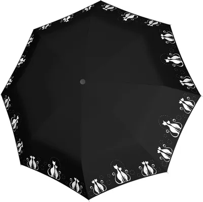 Produktbild von doppler Taschenregenschirm Regenschirm Fiber Magic Cat`s Family Black schwarz