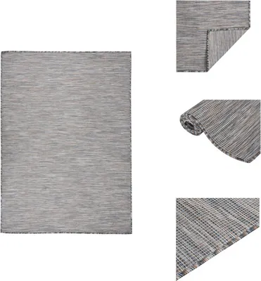 Produktbild von vidaXL Outdoor-Teppich Flachgewebe 200x280 cm Braun und Blau -  Teppiche