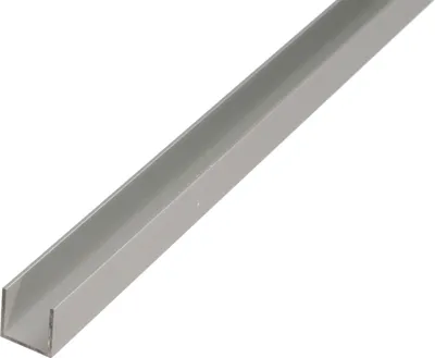 Image de Alberts 498320 Profilé en U, aluminium, anodisé couleur argent, 1000 x 12 x 10 mm, 7 pièces