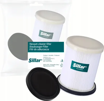 Zdjęcie produktu dla 2× zamienne filtry odkurzacza Sillar do MPM BORA MOD13/17/19/21 - 47 mm - HEPA i filtr piankowy - kompatybilne