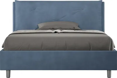 Produktbild von ITYHOME - Gepolstertes Bett mit Bettkasten 140x190 mit Mikrofaserbezug Blau Appia Large