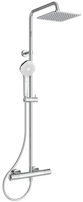 Image de Ideal Standard Ceratherm T100 Système de douche avec thermostat de douche apparent, chrome, A7240AA