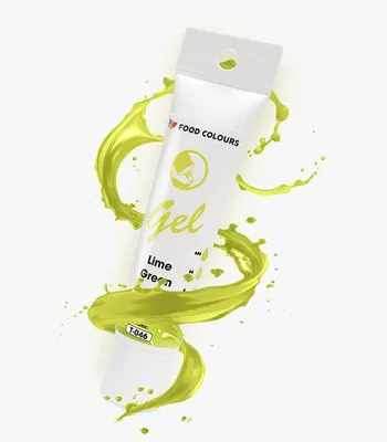 Produktbild von Lebensmittelfarbstoff in Gelform „Food Colours“ 30 g Limettengrün – essbare Farbe für Torten und Kuchen