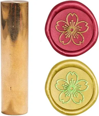 Produktbild von Mini Waxstempel Pistool mit Blumenmotiv, 15mm, messing, für Postkarten, Einladungen, Hochzeitsversorgung.