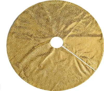 Produktbild von Weihnachtsbaumdecke Christbaumdecke Christbaumteppich Weiß Rock Rund Ø100cm WD03 Gold