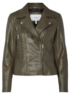 Productafbeelding van YAS dames bikerjas YASSOPHIE, gemaakt van leer